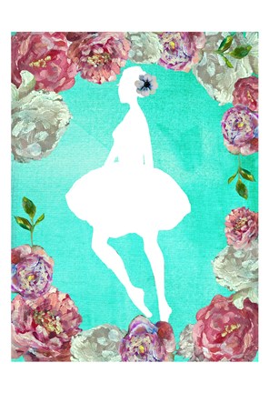 Framed Rose Ballerina Print