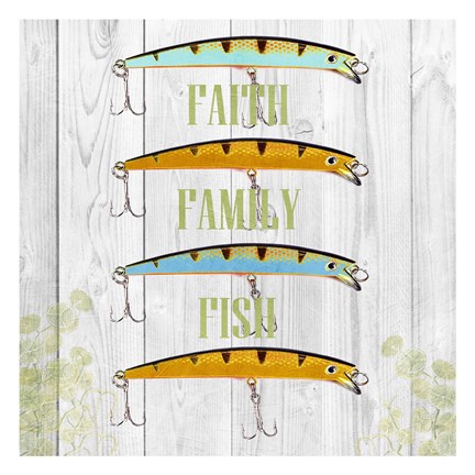 Framed Faith Family Fish Print
