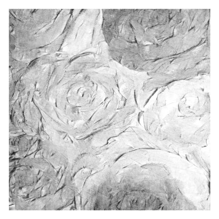 Framed Paper Roses Grey 2 Print