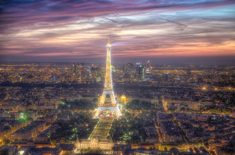 Framed Eiffel Tower Light Show Print