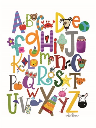 Framed Colorful Alphabet Print