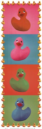 Framed Ducky Rainbow Print