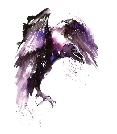 Framed Halloween Crow Print