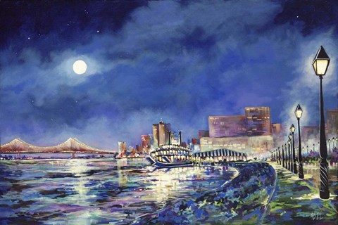 Framed New Orleans Riverfront Print