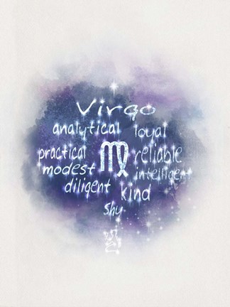 Framed Starlight Astology Virgo Print