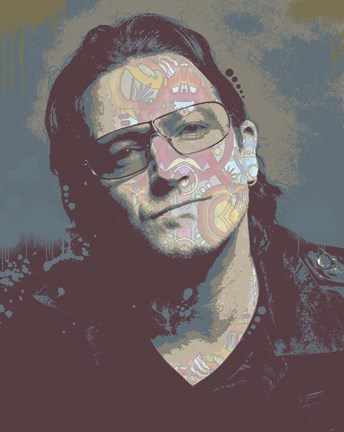 Framed Bono 1 Print