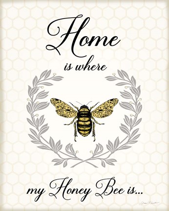 Framed Honey Bee A Print