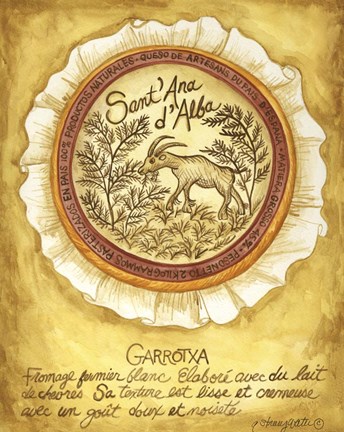 Framed Cheese Garrotxa Print