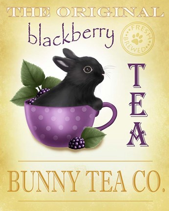 Framed Blackberry Tea Bunny Print