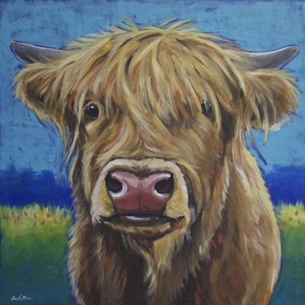 Framed Cow Fergus Scottish Higland Cow Print