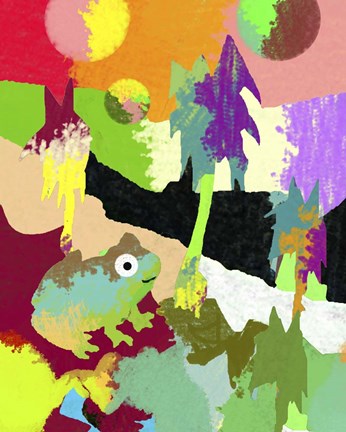 Framed Colorful Frog Print