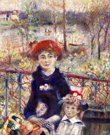 Framed Red Button for Renoir Print