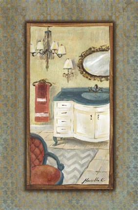 Framed Luxurious Bathroom II Print