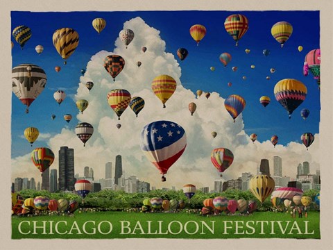 Framed Chicago Baloon Fest Print
