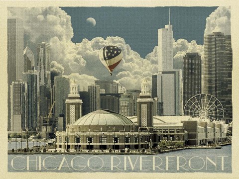 Framed Chicago River Cruise Day Print
