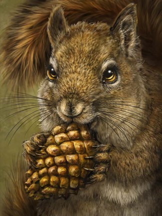Framed Squirrel Totem Print