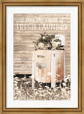 Framed I Love the Smell of Fresh Laundry Print