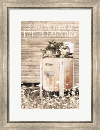Framed I Love the Smell of Fresh Laundry Print