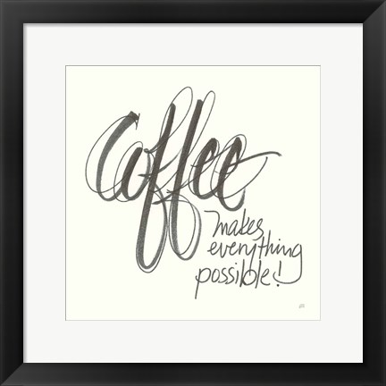 Framed Coffee Sayings IV Print