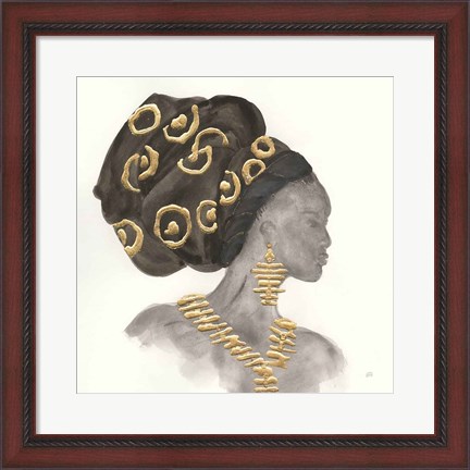 Framed Headdress Beauty I Print
