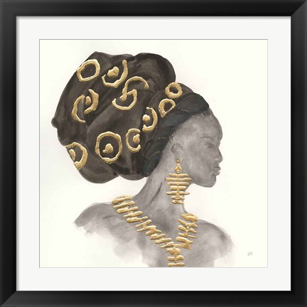 Framed Headdress Beauty I Print