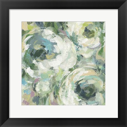 Framed Sage and Lavender Peonies II Light Print