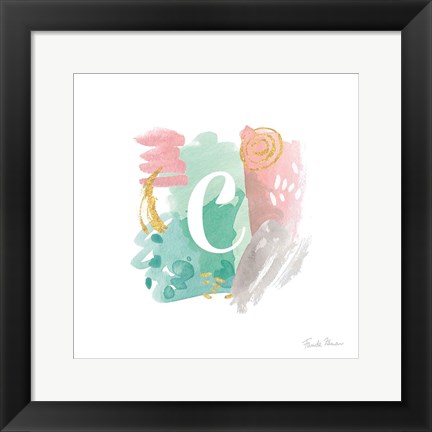 Framed Abstract Monogram C Print