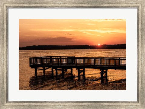 Framed Lake Sunset Print