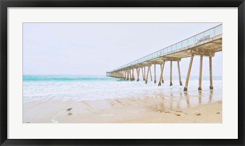 Framed Beach Pier View Print