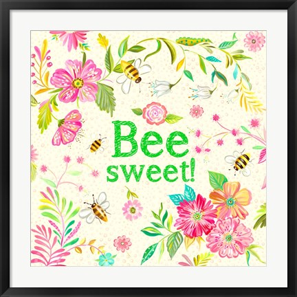 Framed Bee Sweet Print