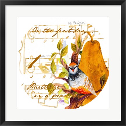 Framed Partridge in a Pear Tree Print