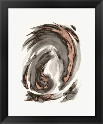 Framed Muted Swirl I Print