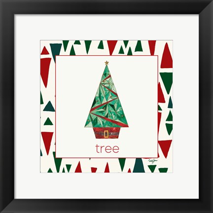 Framed Geometric Christmas II Print