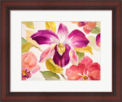Framed Radiant Orchid I Print
