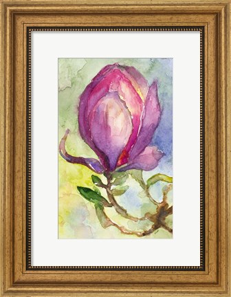 Framed Watercolor Lavender Floral III Print