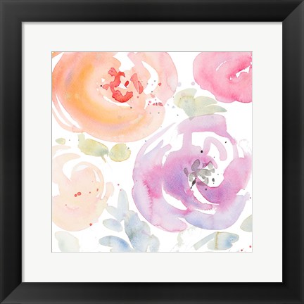 Framed Gentle Blossoms I Print
