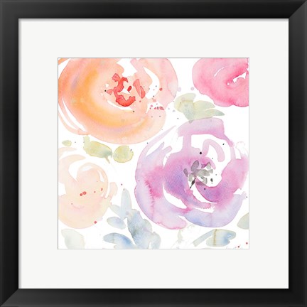 Framed Gentle Blossoms I Print