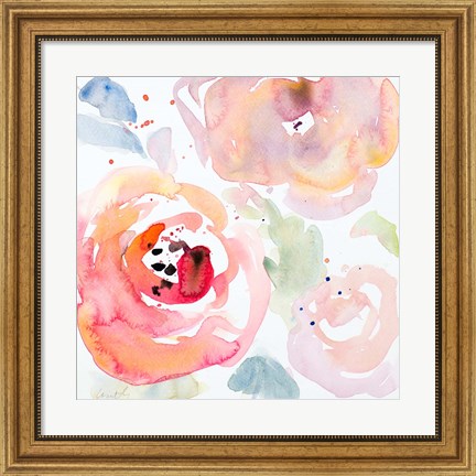 Framed Gentle Blossoms II Print