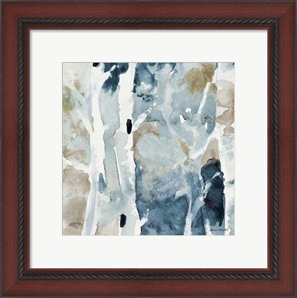 Framed Blue Upon the Hill Square I Print