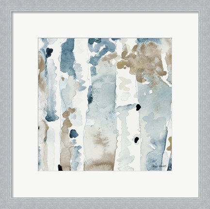 Framed Blue Upon the Hill Square III Print