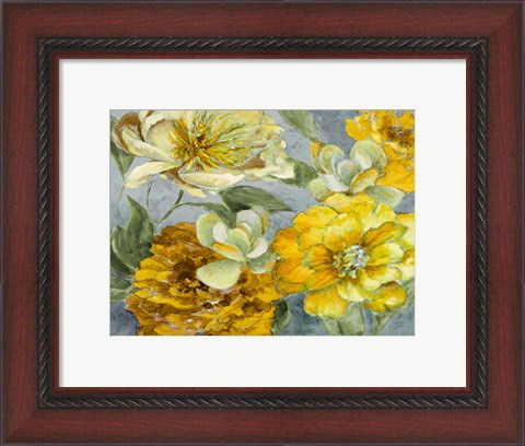 Framed Savvy with Yellow Succulents Print