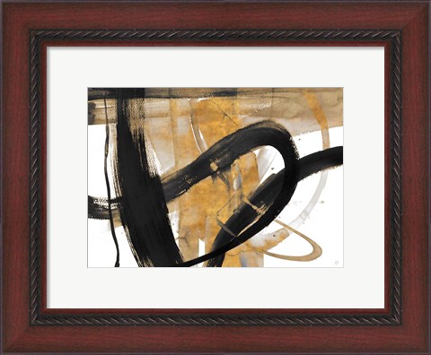 Framed Urban Vibe with Gold II Print