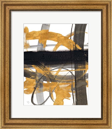Framed Urban Vibe With Gold III Print
