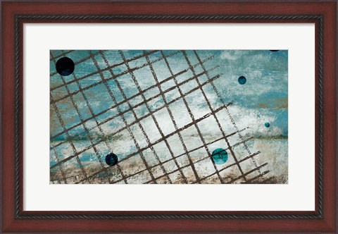 Framed Return to the Blue Abstract I Print