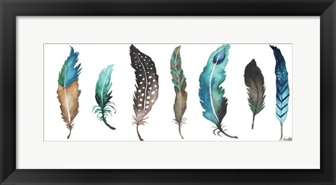Framed Fetching Feathers II Print