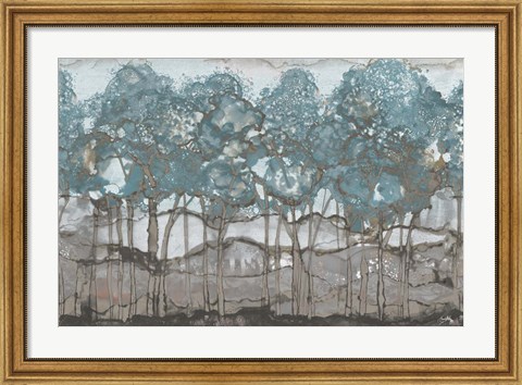 Framed Muted Watercolor Forest Print