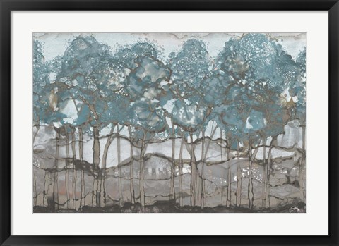 Framed Muted Watercolor Forest Print