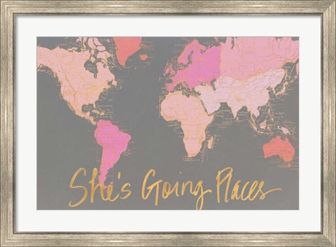 Framed She&#39;s Going Places Print