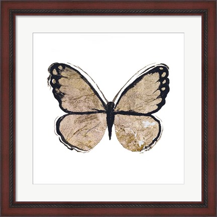 Framed Flutter Gold II Print