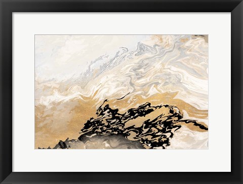 Framed Gold Wave Print